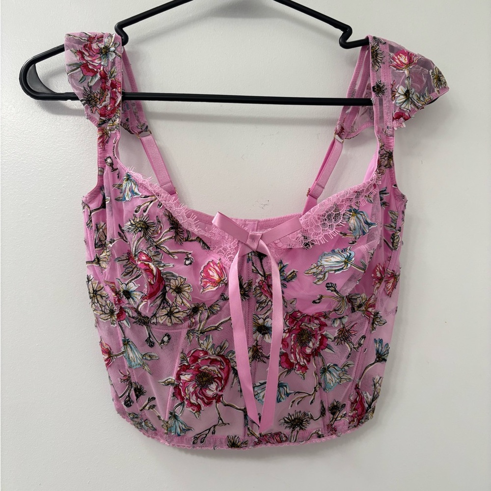 Victoria's Secret Pink Floral Lace Bralette